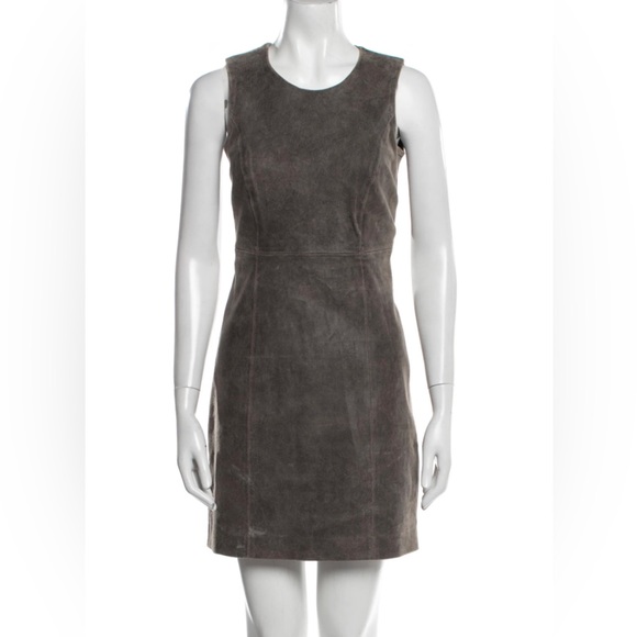 Theyskens' Theory Dresses | Theyskens Theory Leather Mini Dress Nwt Size 8. | Color: Gray | Size: 8 | Clclaeys's Closet